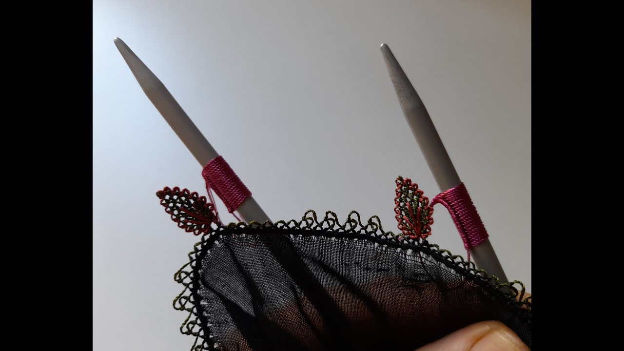 Örgü Şişi İle İğne Oyası(How to make flower desing)Needle Lace