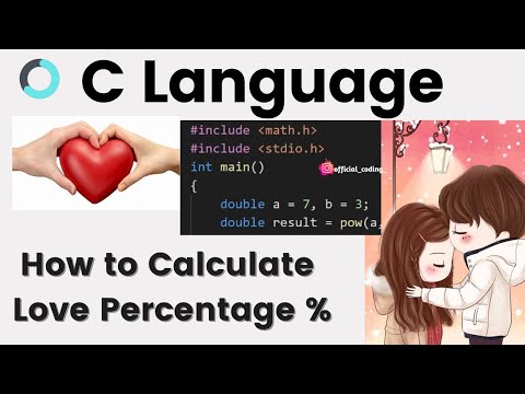 How to Calculate Love Percentage with Your Partner in C Language | @ahvi Official coding #shorts