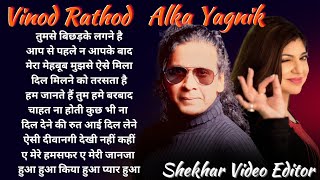 Best Of Alka Yagnik & Vinod Rathod, 90's सदाबहार हिन्दी गाने / Old is Gold Hits  #shekharvideoeditor