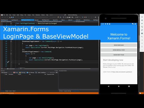 3. LoginPage & BaseViewModel in Xamarin.Forms