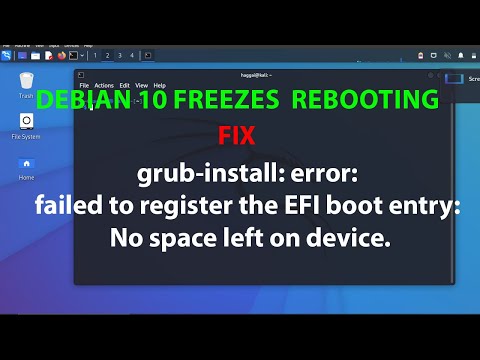 LINUX : grub-install: error: failed to register the EFI boot entry: No space left on device.
