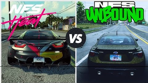 NFS Heat VS NFS Unbound Gameplay Comparison (Playstation 5, XBOX Series X|S)