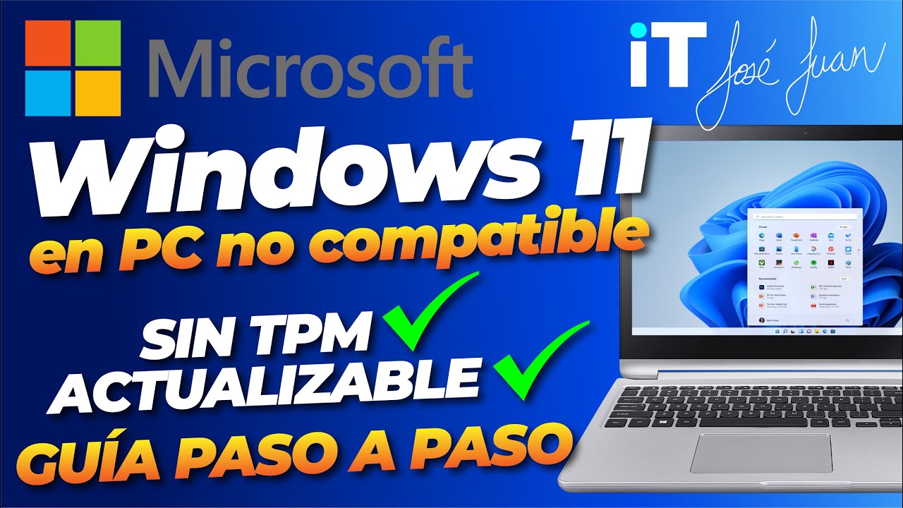 👨🏻‍💻 Como instalar Windows 11 en PC NO COMPATIBLE y sin TPM 🔥 YouTube