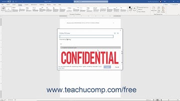 Word 2019 and 365 Tutorial Creating Custom Watermarks Microsoft Training