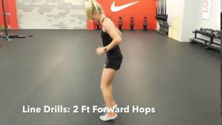 Line Drills: 2 Ft Forward Hops