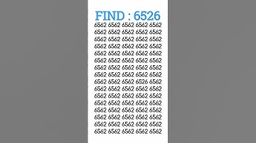 Put your visual acuity to the test by locating 6526 in 5 seconds #iq #iqtest #shorts #trending
