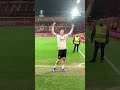 Midtjylland players and fans celebrate win over Forest together 🇩🇰🙌 #UEL #Midtjylland