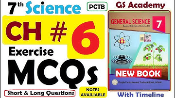 Exercise MCQs Short & Long Q/A, Chapter 6, Chemical Bonds, 7th General Science SNC 2022, GS Academy