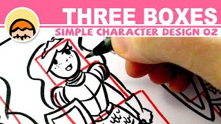How To Draw Characters With 3 Boxes - Simple Character Design