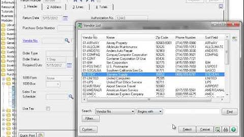 Purchase Order Return of Goods