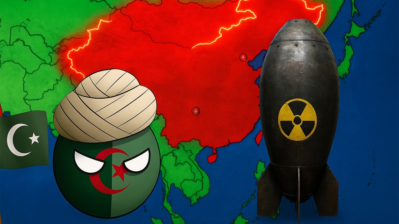 الجزائر ضد الصين  حرب نووية مجنونة في Dummynation