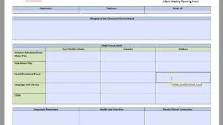 Montessori Inspired Infant Weekly Lesson Plan Template