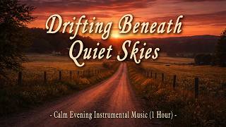 Drifting Beneath Quiet Skies | Calm Evening Instrumental Music (1 Hour)