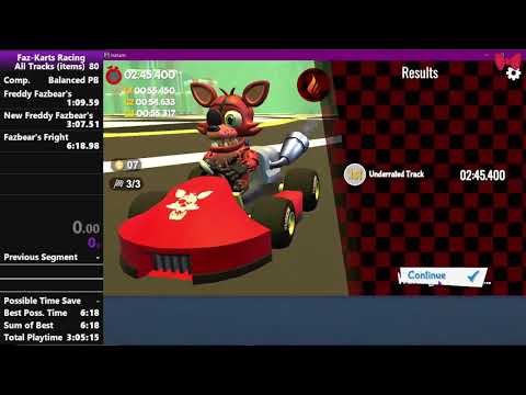 Faz-Karts Racing Fazbear's Fright "Time Trial" No Items In 2:45.400