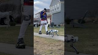 Walking my Robot Dog with my Apple Vision Pro 🤖🐕 - #Shorts #VisionPro #Meme