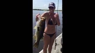 Florida Girl Bikini Bass Fishing 