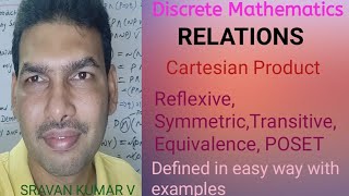 RELATIONS IN TELUGU: Definition and types of relations in Discrete Mathematics