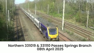 Northern 331019 &amp; 331110 Passes Springs Branch - 08th April 2025