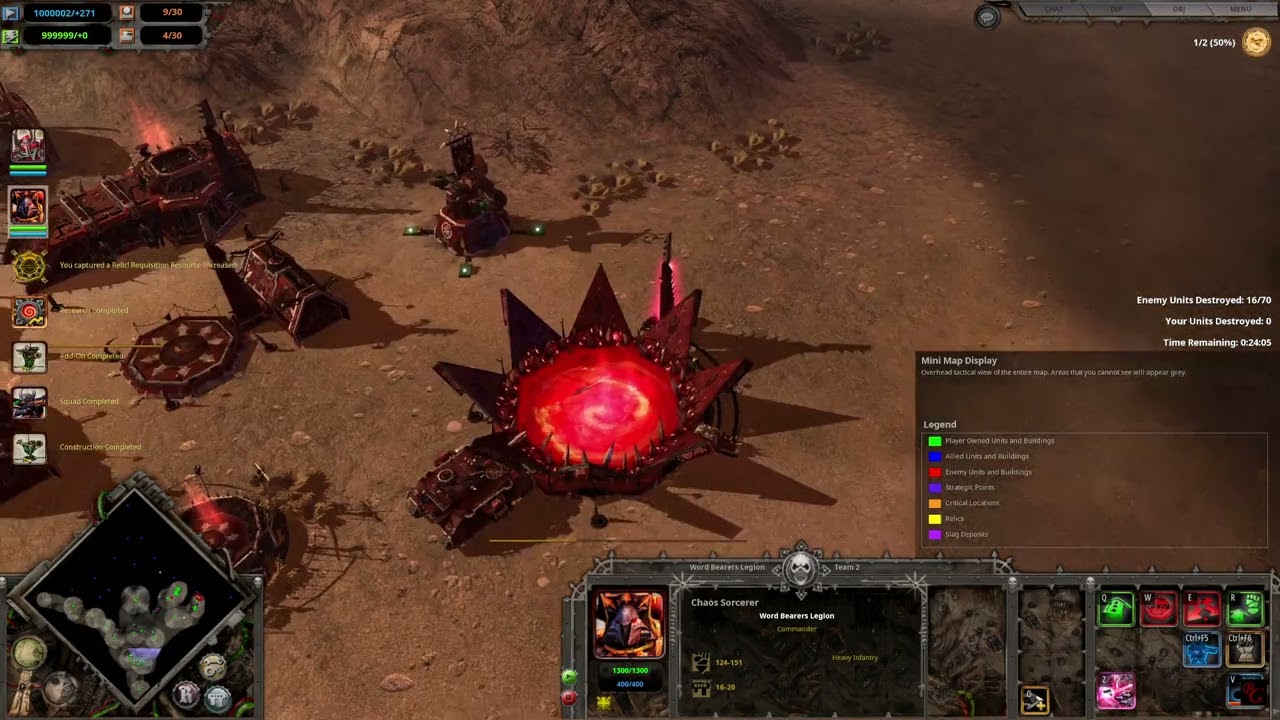 [PC] Warhammer 40k DoW DE DC Campaign Cheathrough Chaos vs Space Marines