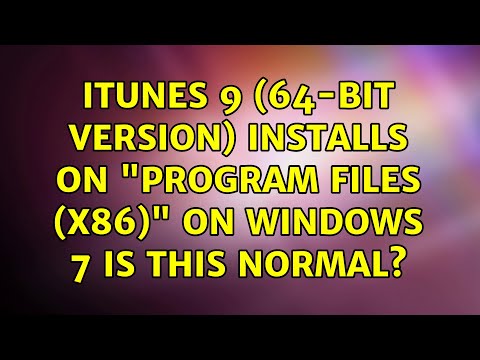iTunes 9 (64-bit version) installs on "Program Files (x86)" on Windows 7: is this normal?
