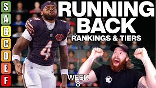 Top 40 Running Back Rankings & Tiers - Week 8 Fantasy Football