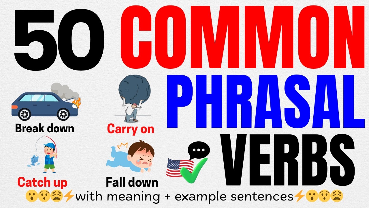 50 common phrasal verbs⚡|| Daily Use Words in English ~ English Words ...