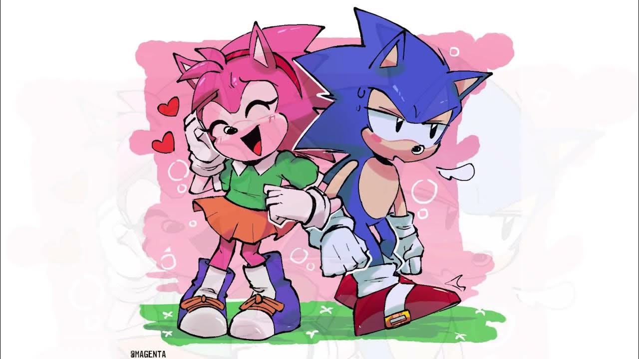 sonAmy °•~♡~•° in 2023  Sonic funny, Sonic fan characters, Classic sonic