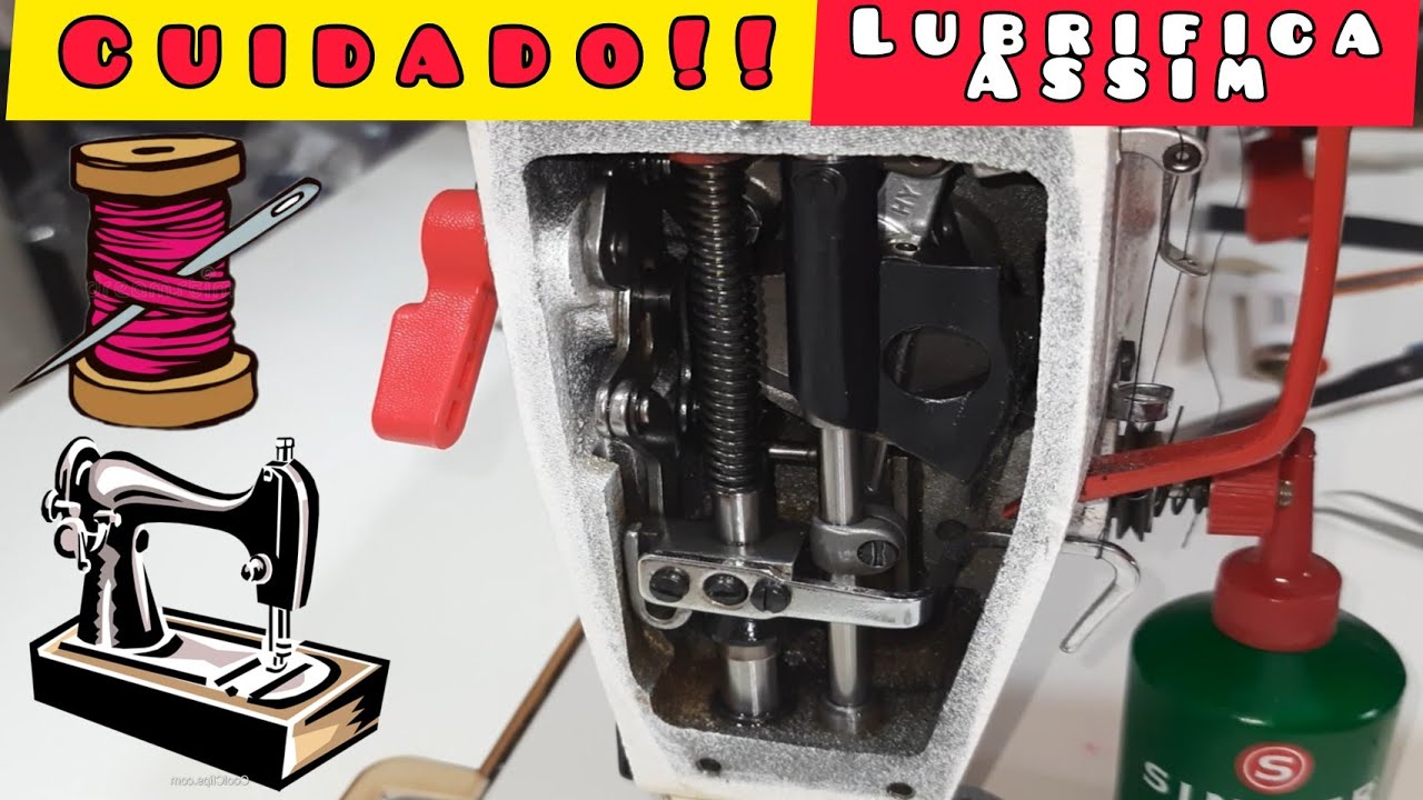 Máquina de costura reta Industrial como lubrificar