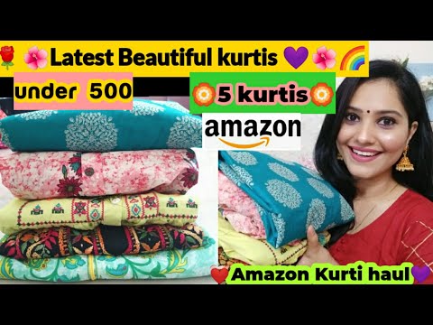 Under 500/- Amazon cotton kurti haul / affordable summer Kurtis / shopping  with Vaishali Mitra - YouTube