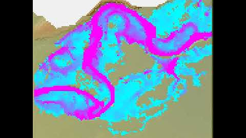 CAESAR hydrodynamic model 300 cumec flood through Caersws