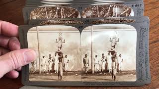 India c.1907 stereoscope 100 view boxed set Underwood & Underwood + Book screenshot 1