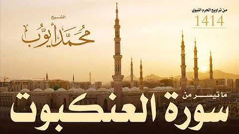 الشيخ محمد أيوب رحمه الله وتلاوة عذبة من سورة العنكبوت