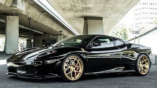 Blue skies and open roads are the perfect combination for this
beautiful, black ferrari f430; sitting pretty on a set of aristo y5
wheels. f430 has been ...