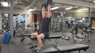 Seated DB Shoulder Press (no back support)