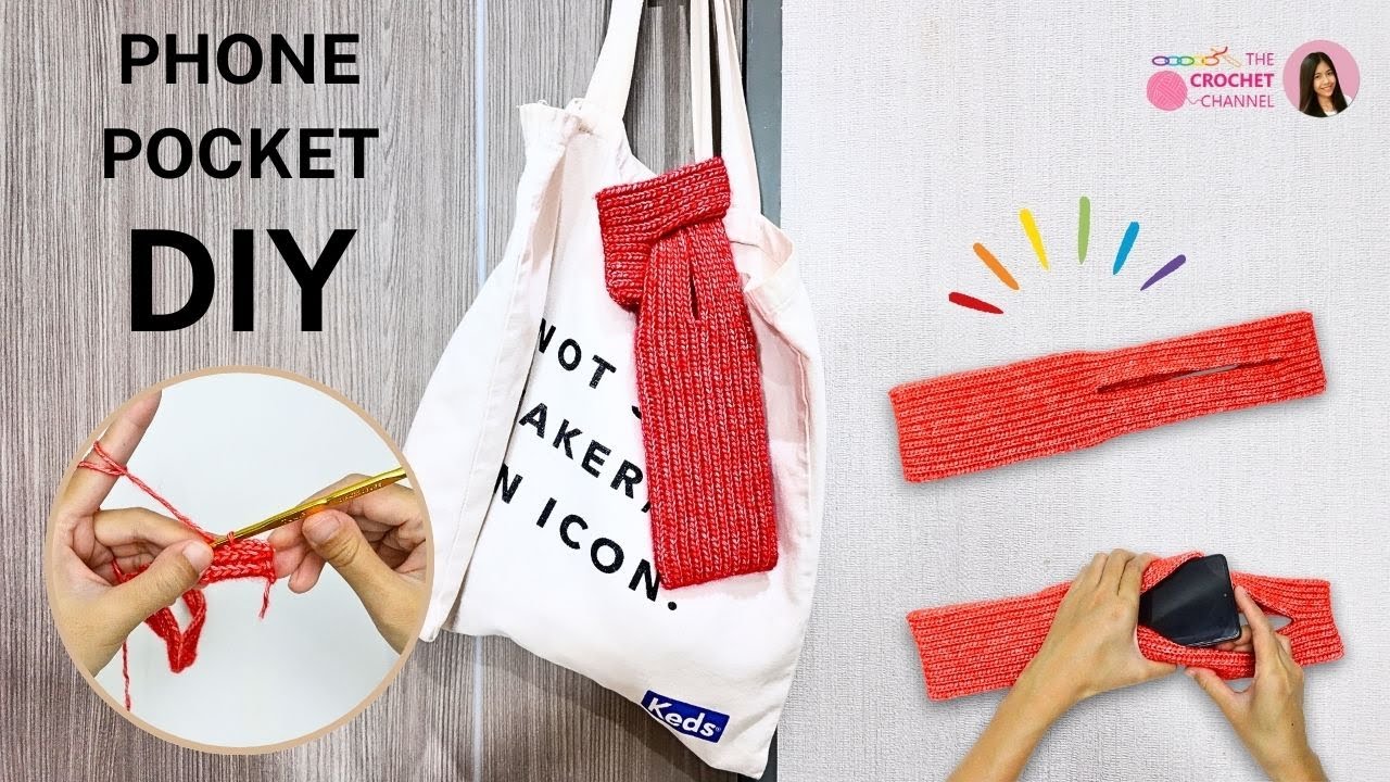 Вязание крючком кармана для iPhone своими руками | Простая вязаная крючком сумка для iPhone