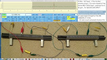 QUISK SDR using 2 matching tuned FERRITE ROD antennas to each channel of MIC INPUT - VLF BAND AM RX