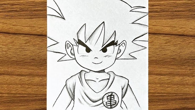How to draw GOKU Dragon Ball Z, Comment dessiner GOKU Dragon Ball Z, Cómo  dibujar GOKU Dragon Ball Z