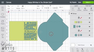 Birthday Card from Simple Cards in Cricut Design Space