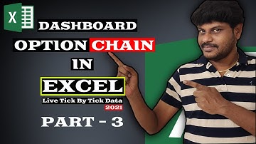 How to Pull Option Chain📊 Data in Excel Sheet 2021😍 | Dash Board | Part - 3👍