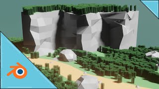 Blender 3D tutorial- Making low poly cliff