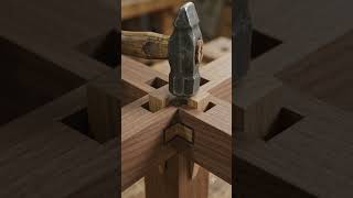 🪵 Traditional Wedged Mortise & Tenon Joint | Satisfying Fine Woodworking Craftsmanship #diy #tools
