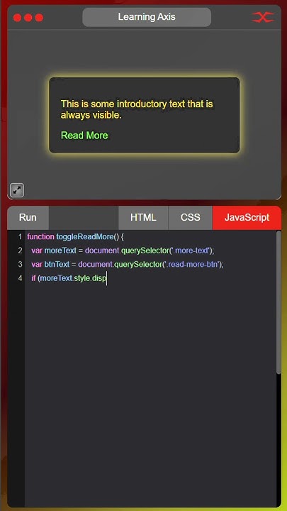 Read More | HTML CSS JavaScript - YouTube