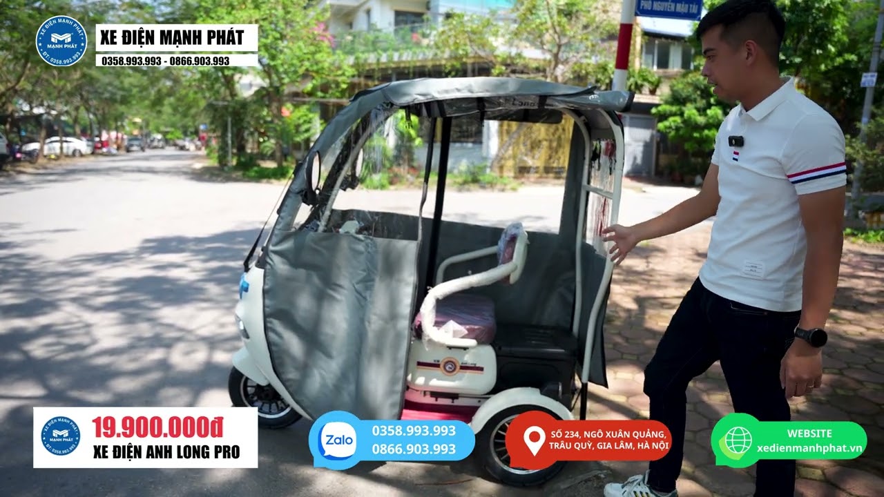 PHIÊN BẢN XE ĐIỆN 3 BÁNH ĐA NĂNG 3 CHỖ NGỒI CÓ MÁI CHE BÁNH 300-10 GIÁ DƯỚI 20TR