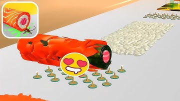 Sushi Roll 3D - Gameplay Walkthrough - All Levels Part 3 (Android, iOS Game)