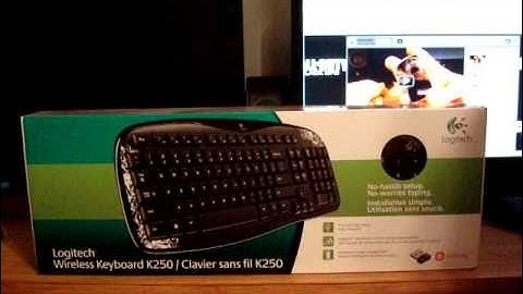 Logitech Wireless Keyboard K250 unboxing