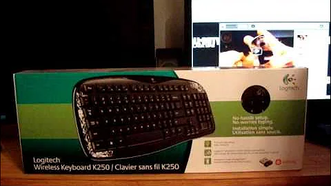 Logitech Wireless Keyboard K250 unboxing