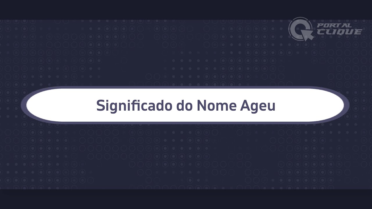Significado do Nome Ageu - YouTube