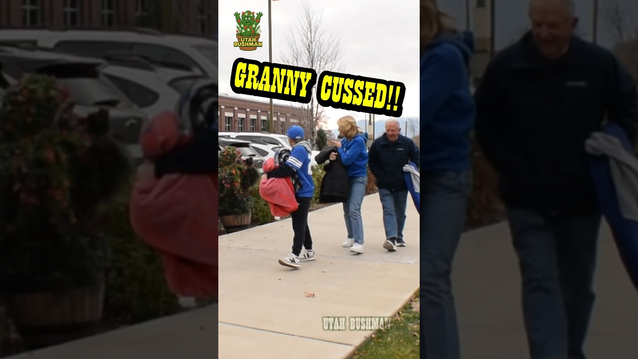 Don't scare this grandma! #bushman #scared #prank