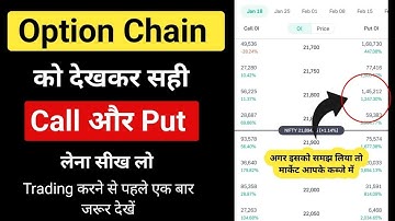 Option Chain को देखकर Call और Put लेना सीख लो | सही Entry और Exit करना भी सीख जाओगे | Option trading