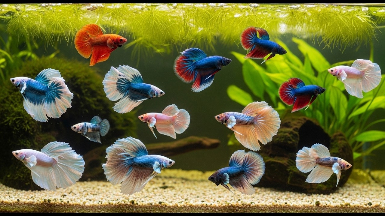 Most Beautiful Betta Fish in 4K | Relaxing Aquarium Video #BettaFish #RelaxingVideo #4KAquarium